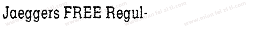 Jaeggers FREE Regul字体转换